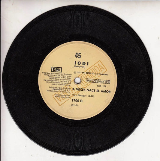 1979 Iodi Latin Funk Disco Simple Promo Argentina Amame Raro