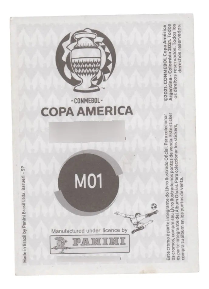 Futbol Argentina Lionel Messi Figurita Dorada Panini 2021