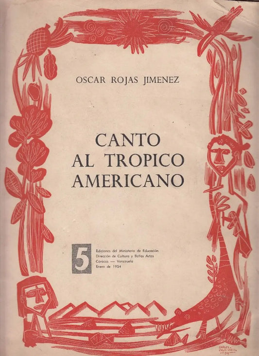 1954 Arte Carlos Cruz Diez Poesia Oscar Rojas Jimenez Escaso