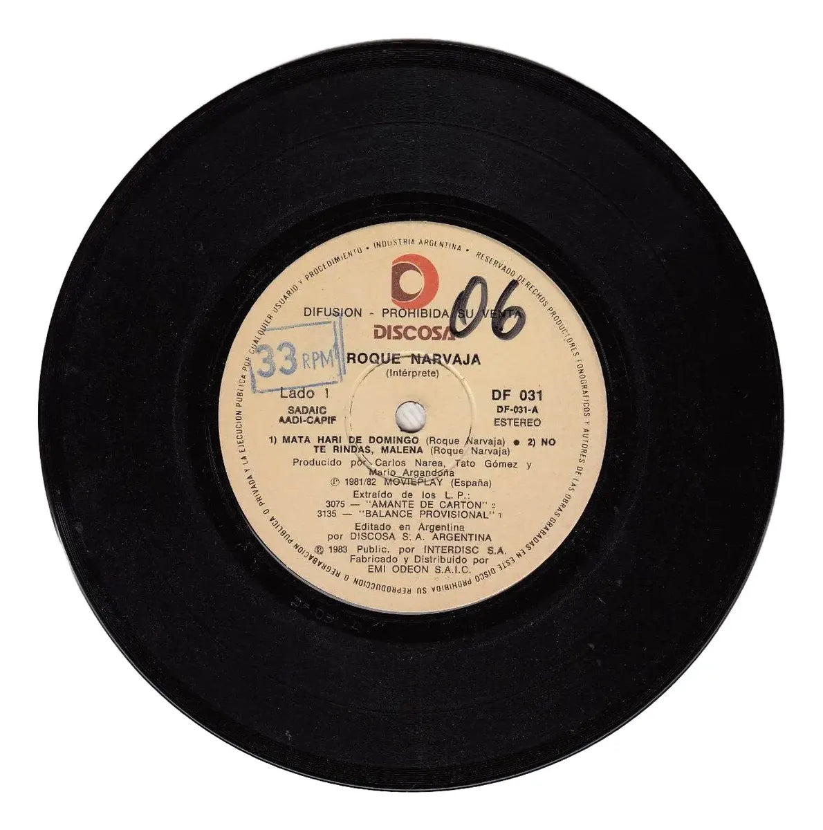 1983 Ep Vinilo Roque Narvaja Promo Discosa Argentina Raro