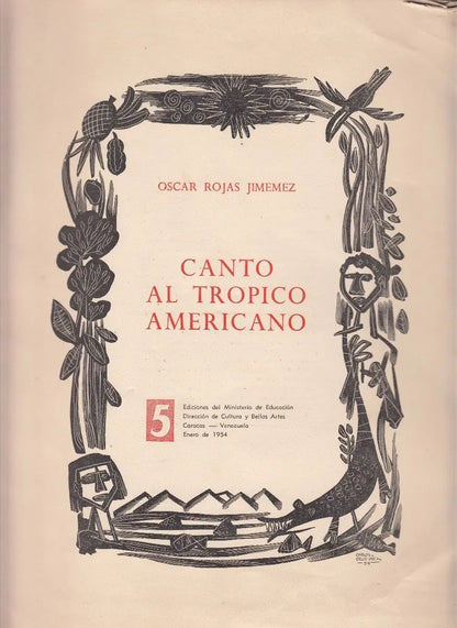 1954 Arte Carlos Cruz Diez Poesia Oscar Rojas Jimenez Escaso