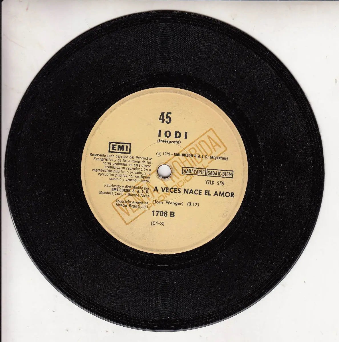 1979 Iodi Latin Funk Disco Simple Promo Argentina Amame Raro